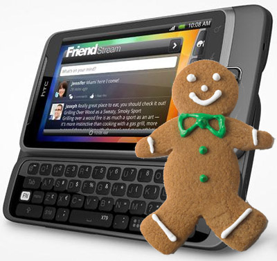 Android 2.3 Gingerbread för HTC Desire Z i Juni