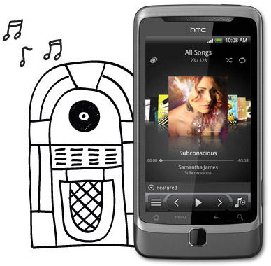 HTC Desire Z musikspelare