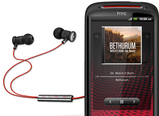 HTC Sensation XE med Beats Audio-hörlurar