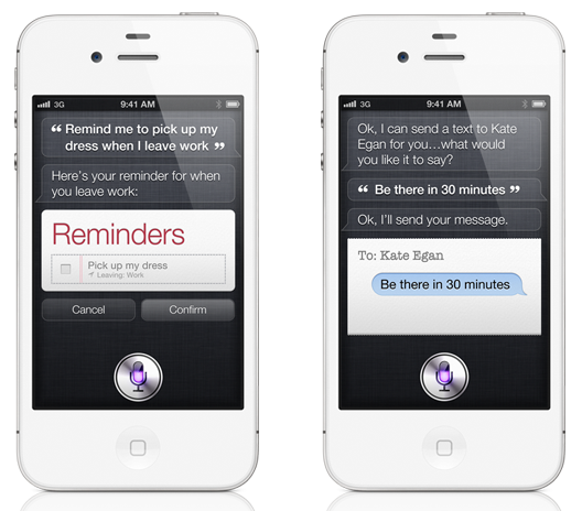 iPhone 4S nya funktion Siri i användning