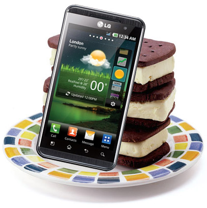 Flera av LG:s Optimus-modeller kommer får Android 4.0 Ice cream sandwich, men det kommer dröja till tidigast April 2012