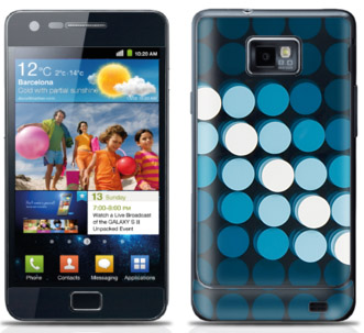 Skin till Samsung Galaxy S II, Dots av designerna Beck & Jung hos WeSkins