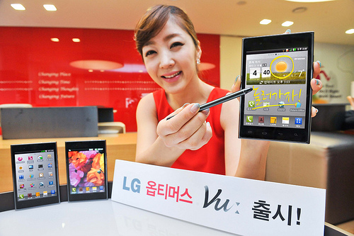 LG Optimus Vu visas upp med dess massiva skärm