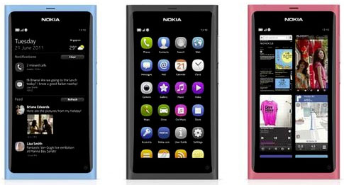 Olika vyer i Nokia N9