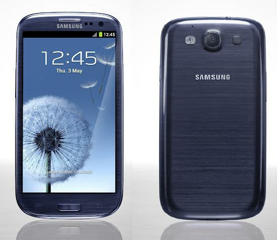 Den blå (Pebble blue) Samsung Galaxy S III blir försenad runt 2-3 veckor