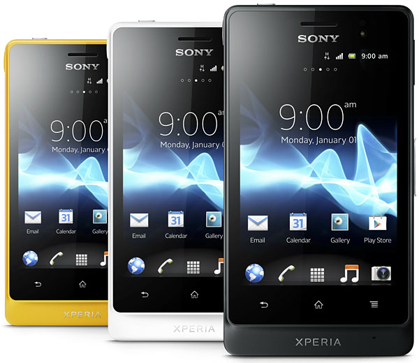 Sony Xperia Go i olika färger